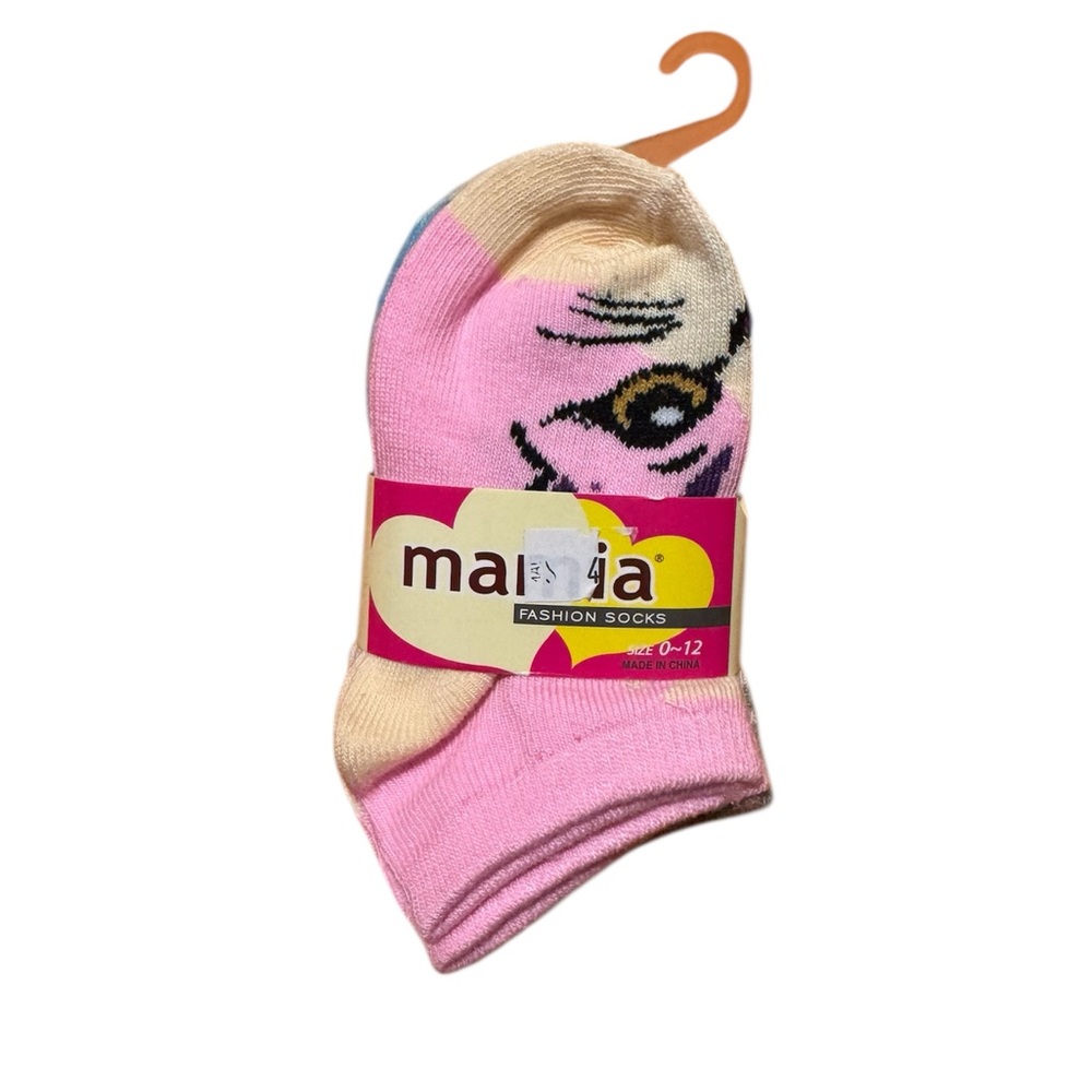 Mamia Pink and Cream Fashion Socks size 0-12 months 3 pair